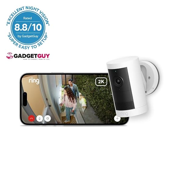 Ring Outdoor Camera Plus Battery | DIY Wireless Outdoor Security Camera | Retinal 2K
