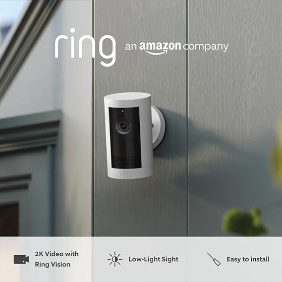 Ring Outdoor Camera Plus Battery | DIY Wireless Outdoor Security Camera | Retinal 2K