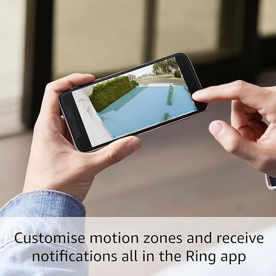 Ring Floodlight Cam Wired Plus with motion-activated 1080p HD video, Black